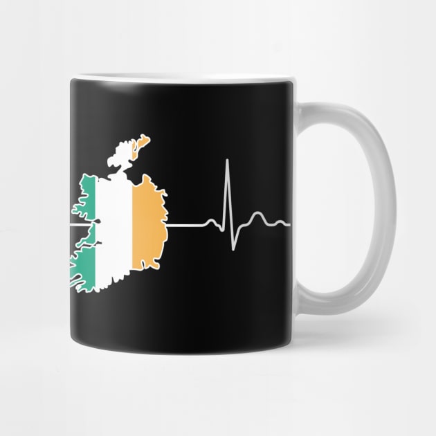 Ireland Eire heartbeat flag by JeZeDe